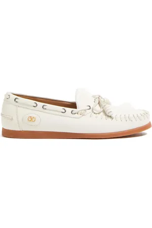 VALENTINO GARAVANI PALM AVENUE BUFFALO LEATHER BOAT SHOE