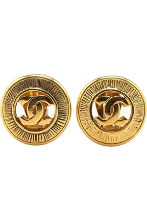 CHANEL 20th Century vergoldete CC Ohrclips