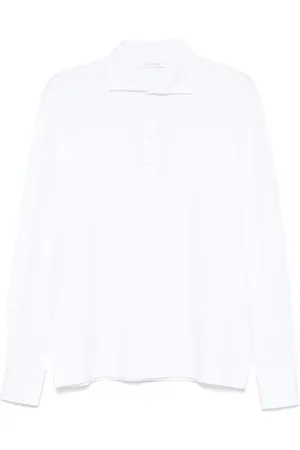 Cruciani Fein geripptes Poloshirt