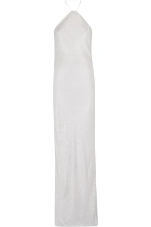 AMEN Besticktes Georgette-Minikleid