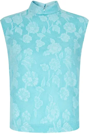 SHANGHAI TANG Top aus Blumen-Jacquard