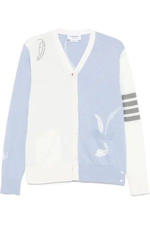Thom Browne Cardigan mit Feder-Intarsie
