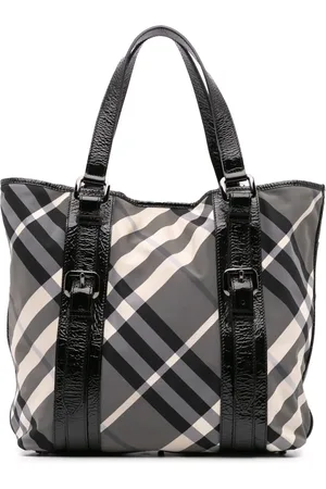 Burberry 2000-2017 Beat Check Victoria Tote Bag aus Nylon