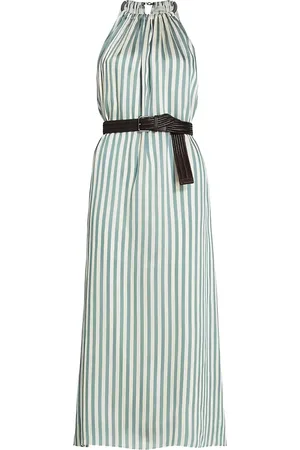 Brunello Cucinelli Gestreiftes Maxikleid