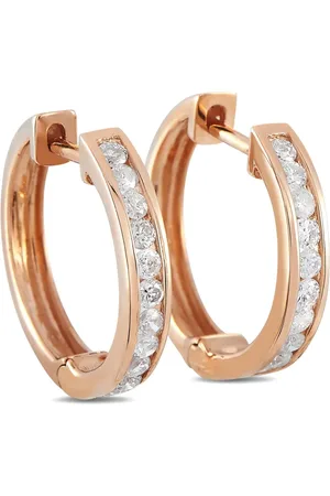 LB Exclusive 14kt Rotgoldcreolen mit Diamant