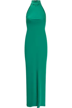 ACTUALEE Neckholder-Maxikleid mit Schlitz