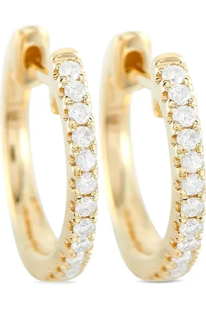 LB Exclusive 14kt Gelbgoldcreolen mit Diamanten
