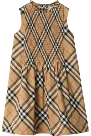 Burberry Kariertes Popeline-Kleid