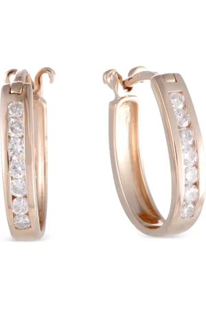 LB Exclusive 14kt Rotgoldcreolen mit Diamanten