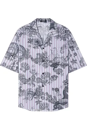VERSACE Kurzärmeliges Coral Theater Hemd