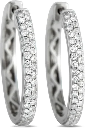 LB Exclusive 14kt 0.65ct Weißgoldcreolen mit Diamanten AER-10191