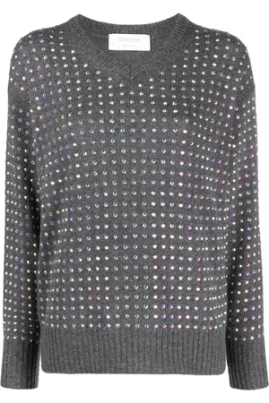 Sportmax Gestrickter Pullover mit Kristallen