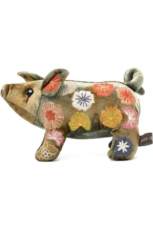 Anke Drechsel Schweinchen-Stofftier mit Stickerei