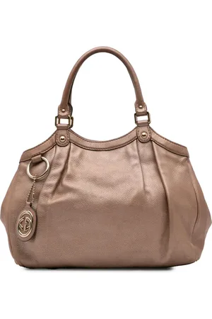 Gucci 2000-2015 mittelgroße Sukey Tote Bag aus Metallic-Kalbsleder
