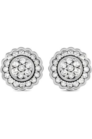 LB Exclusive 14kt Flower Weißgoldohrringe mit Diamant