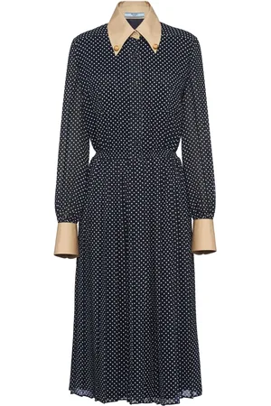 Prada Georgette-Kleid mit Polka Dots