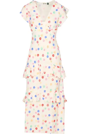 RIXO London Gerüschtes Meena Kleid