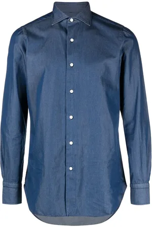 Finamore Langärmeliges Jeanshemd