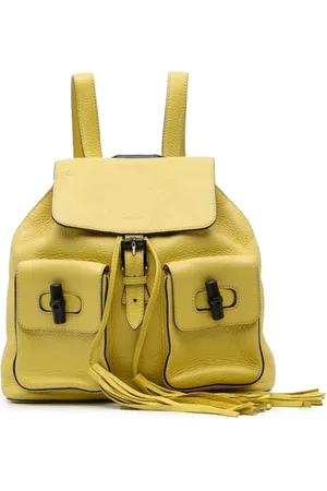 Gucci 2016-2024 Bamboo Tassel Rucksack aus Leder