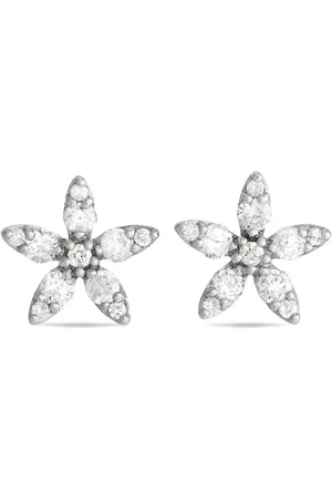 LB Exclusive 14kt Flower Weißgoldohrringe mit Diamant