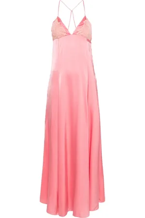 FORTE FORTE Maxikleid mit Spitzeneinsätzen