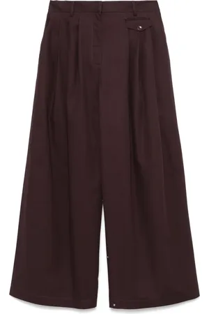 tibi Twill-Palazzohose mit Falten