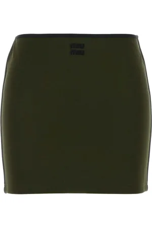 Miu Miu Minirock mit Logo-Stickerei