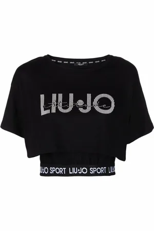 Liu Jo Cropped-T-Shirt mit Logo-Print