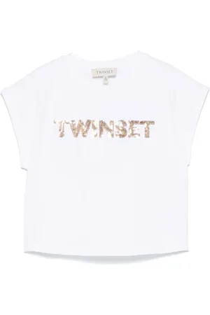 Twin-Set T-Shirt mit Pailletten-Logo