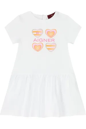 Aigner Ärmelloses Kleid mit Herz-Print