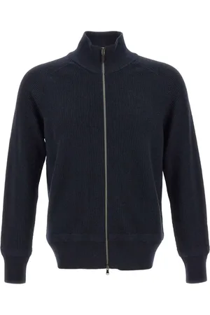 KANGRA CASHMERE M-Martello Pullover mit Reißverschluss