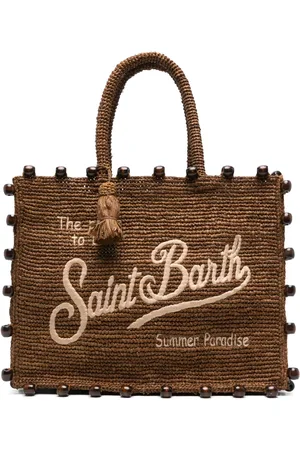 MC2 SAINT BARTH Vanity Tote Bag aus Raffiabast