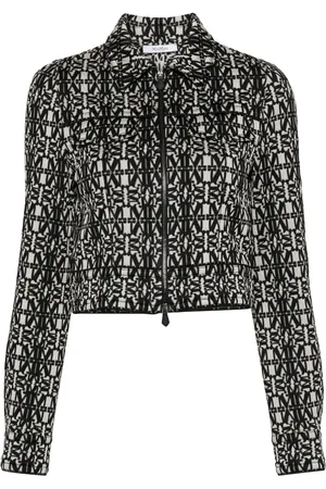 Max Mara Tony Cropped-Jacke mit Monogrammmuster