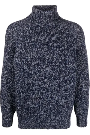 Brunello Cucinelli Melierter Strickpullover mit Stehkragen