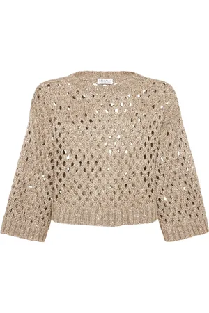 Brunello Cucinelli Pullover mit Lochstrickmuster