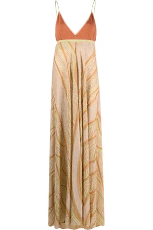 FORTE FORTE Maxikleid mit Metallic-Effekt