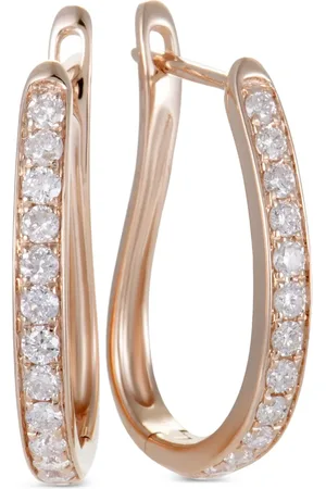 LB Exclusive 14kt Rotgoldcreolen mit Diamanten