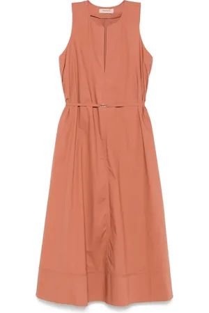 Twin-Set Midikleid mit Logo-Schild