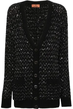 Missoni Zickzackstrick-Cardigan mit Pailletten