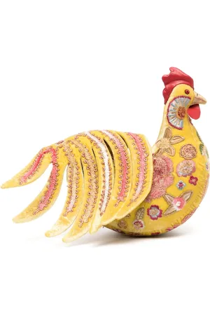 Anke Drechsel Big Hahn-Stofftier mit Stickerei
