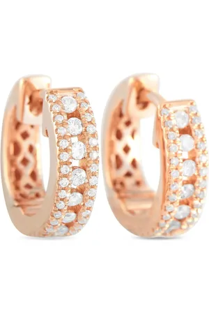 LB Exclusive 14kt Rotgoldcreolen mit Diamant