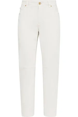 Brunello Cucinelli Halbhohe Tapered-Jeans