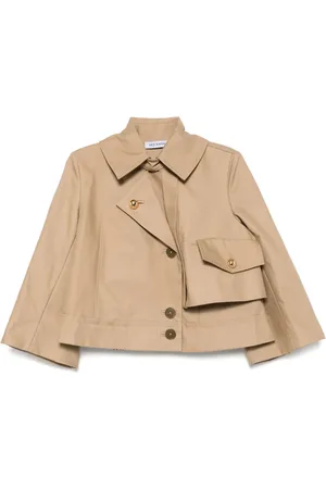 DICE KAYEK Cropped-Trenchjacke mit Falten