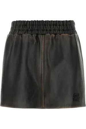 Miu Miu Minirock aus Leder