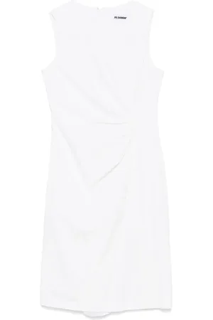 Jil Sander 2010s Popeline-Midikleid