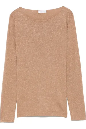 Brunello Cucinelli T-Shirt mit Metallic-Garn