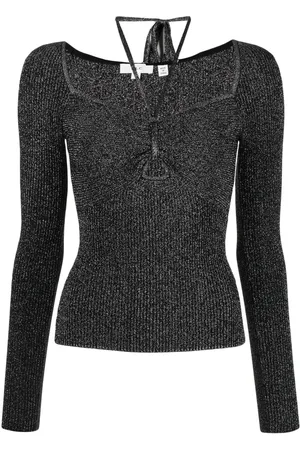 A.L.C. Bluse mit Metallic-Finish