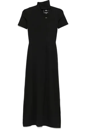 Y-3 Maxikleid mit schmalem Kragen