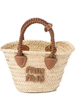 Miu Miu Tweed-Shopper mit Logo