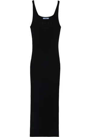 Prada Geripptes Midikleid